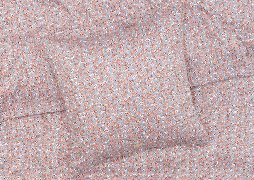 Funda Nórdica Pleasantly, 140 x 200 cm, rosa y azul, con funda de almohada 60 x 63 cm, cierre de cremallera