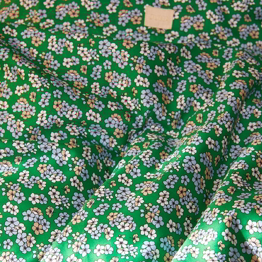 Funda Nórdica Pleasantly, 140 x 200 cm, verde, con cremallera, incluye funda de almohada 60 x 63 cm