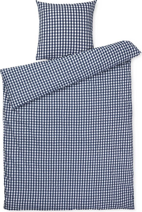 Juego de Funda Nórdica Bæk & Bølge, 140 x 200 cm, azul oscuro, con funda de almohada 60 x 63 cm, Set de 2 piezas