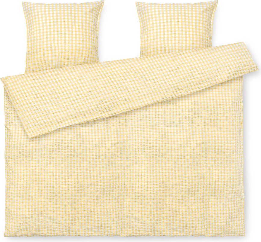 Juego de Funda Nórdica Bæk & Bølge, 200 x 220 cm, amarilla, con 2 fundas de almohada 60 x 63 cm, Set de 3 piezas
