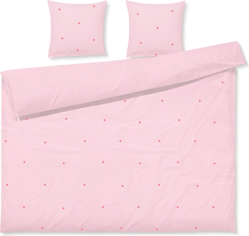 Juego de Funda Nórdica Daisy, 200 x 220 cm, rosa, incluye 2 fundas de almohada 60 x 63 cm