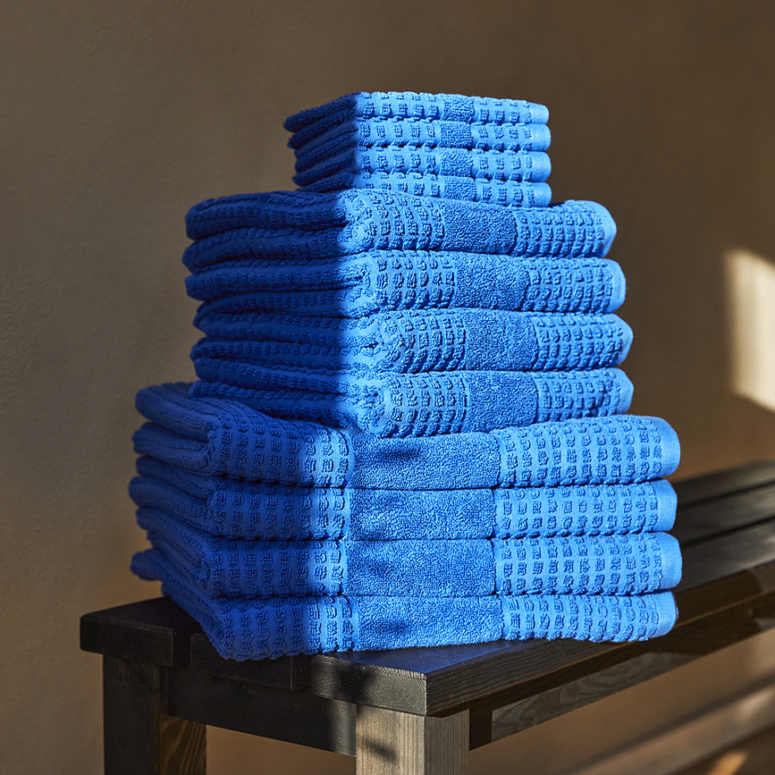 Juna Check Brisača za obraz, 30 x 30 cm, bela