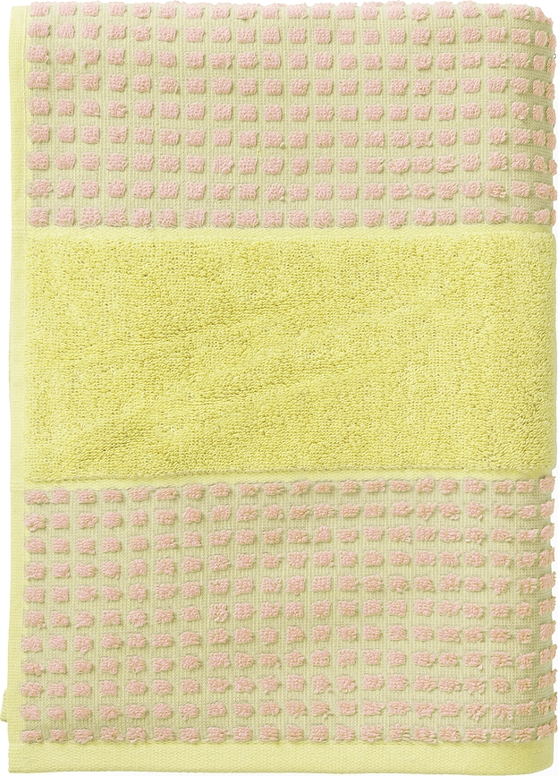 Juna Check Serviette 50 x 100 cm, jaune-rose