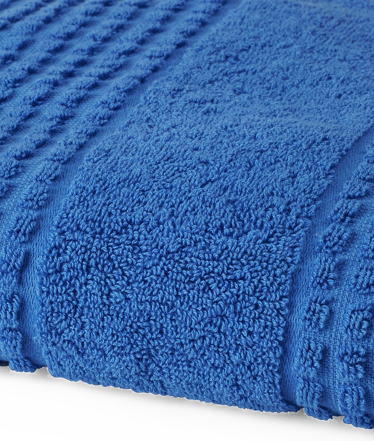 Juna Check Serviette 50 x 100 cm, bleu marine