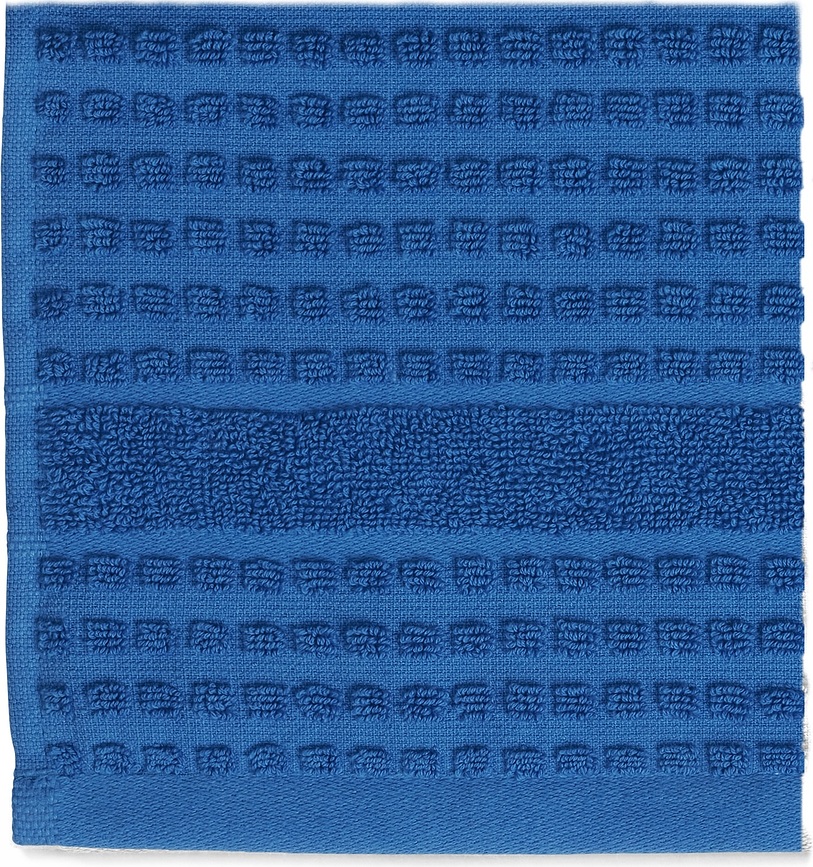 Juna Check Serviette de Visage, 30 x 30 cm, bleue