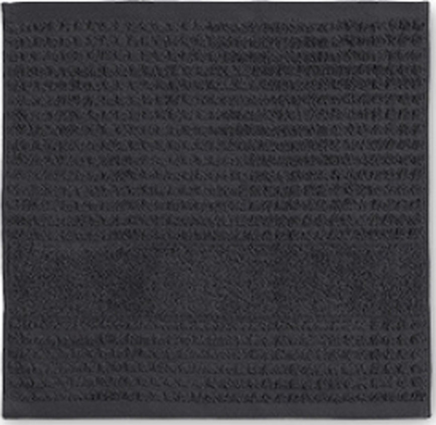 Juna Check Serviette Visage, 30 x 30 cm, gris foncé