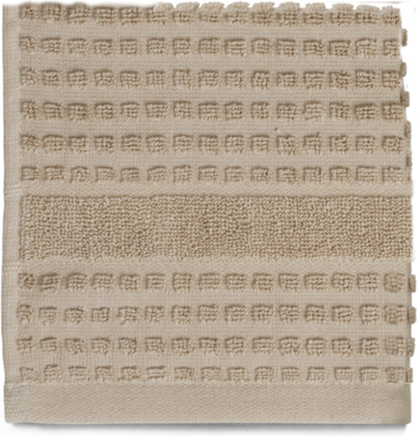 Juna Check Serviette Visage, 30 x 30 cm, sable