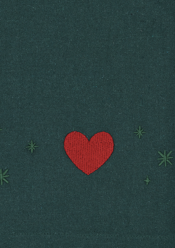 Mantel navideño Christmas Fable, 150 x 320 cm, verde oscuro