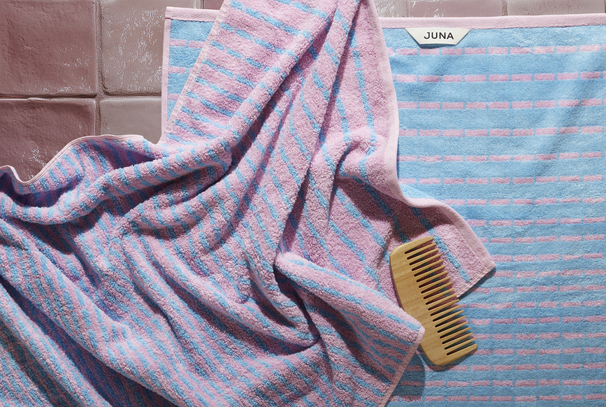 Nuance Brisača, 70 x 140 cm, modro-roza