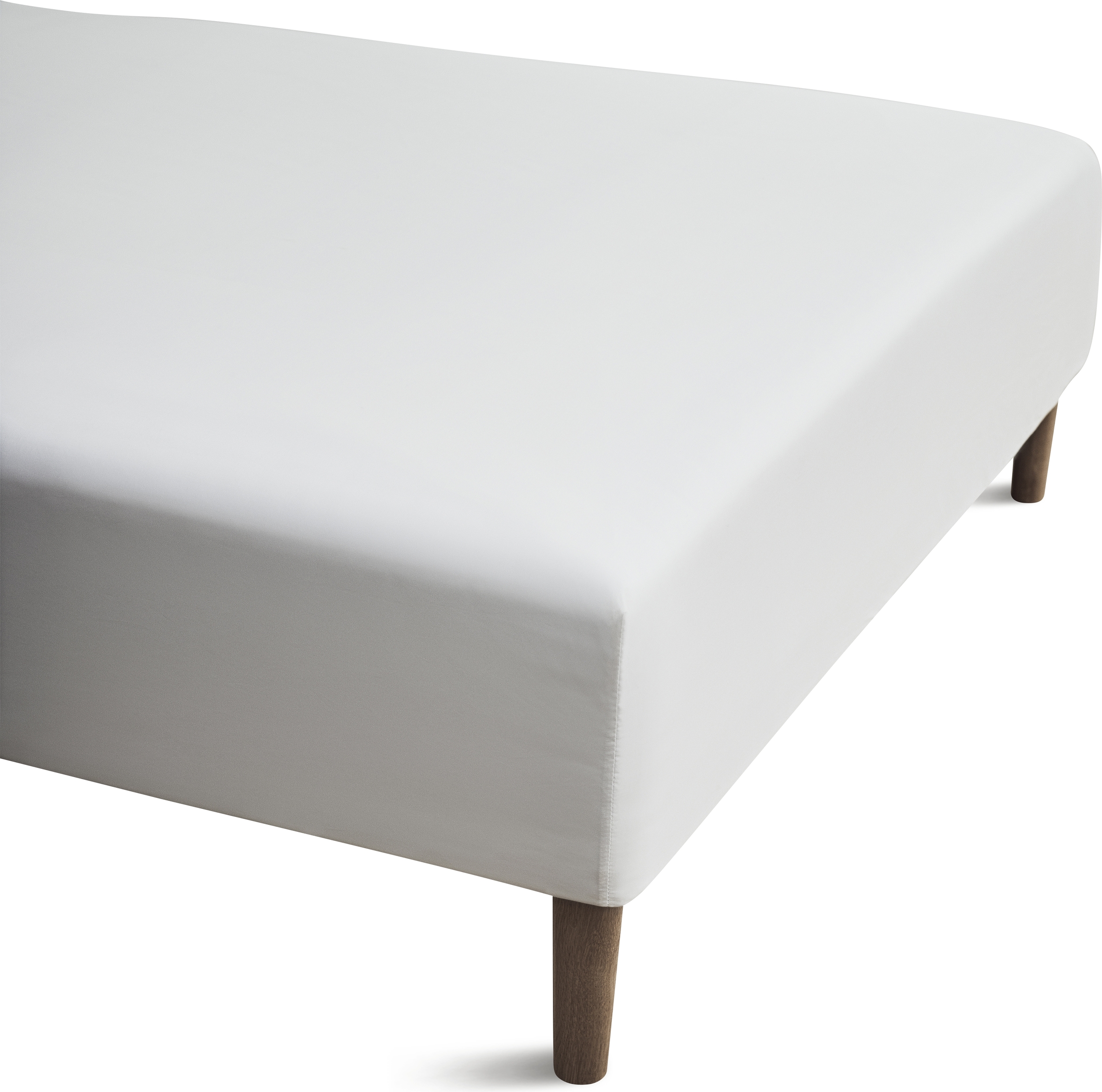 Percale Bettlaken mit Gummizug 160 x 200 x 30 cm weiß