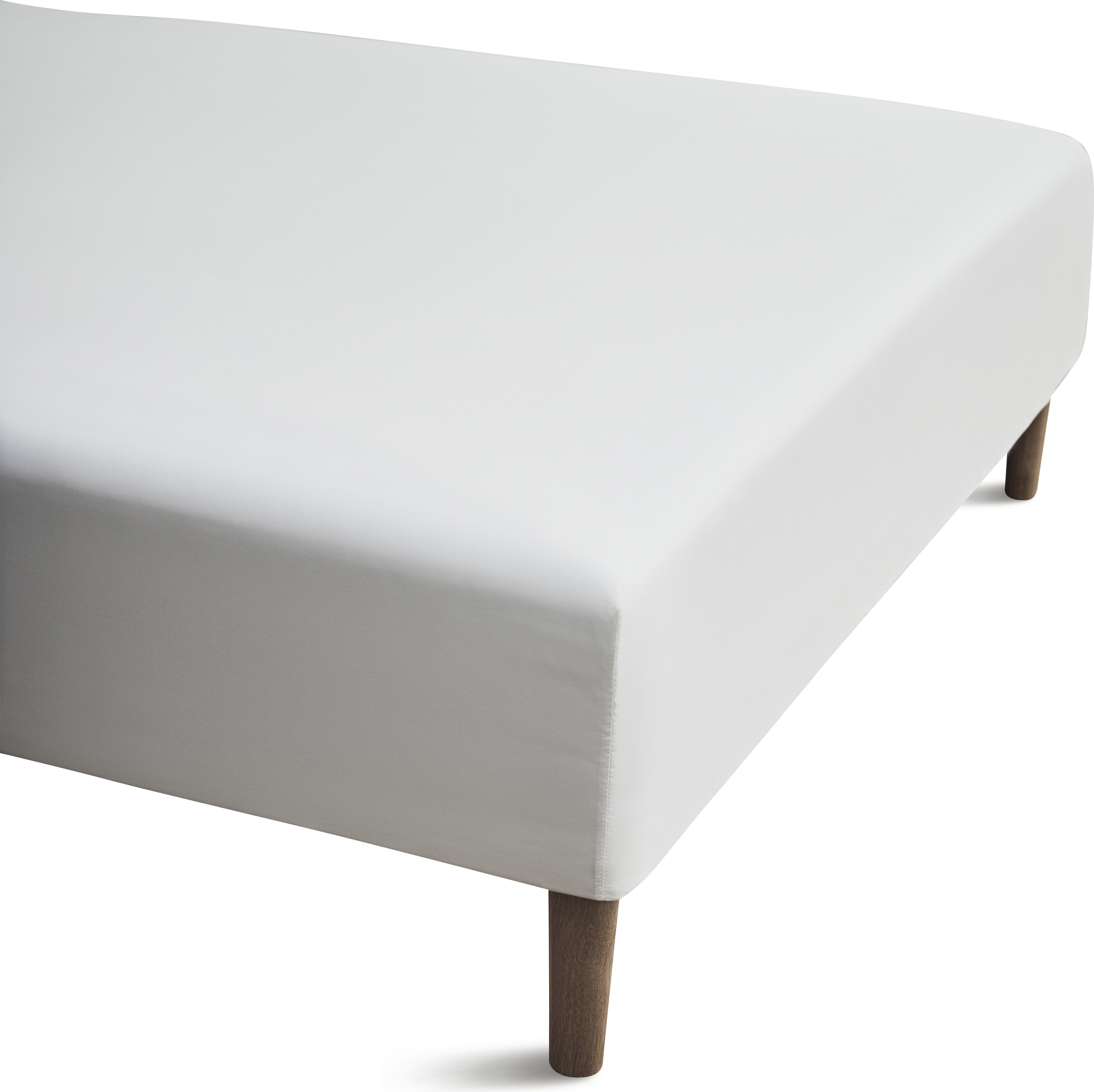 Percale Bettlaken mit Gummizug 180 x 210 x 30 cm weiß