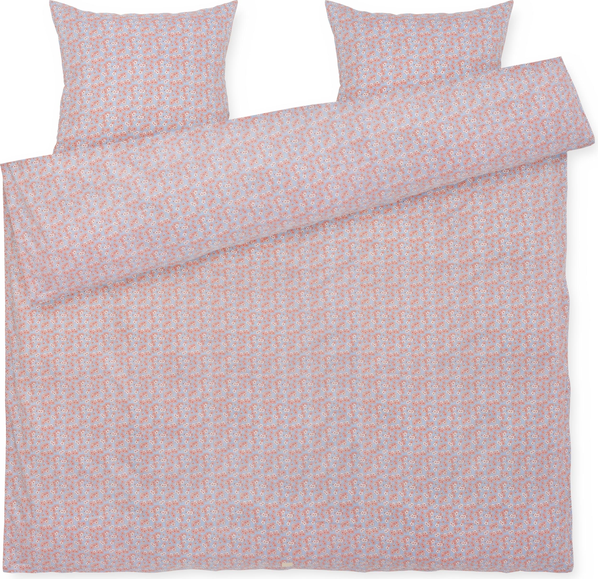 Pleasantly Bettwäsche 200 x 220 cm rosa-blau mit 2 Kopfkissenbezügen 60 x 63 cm Reißverschluss