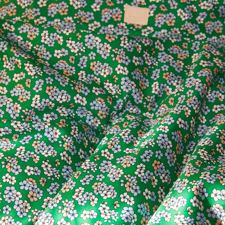 Pleasantly Parure de Lit à fermeture éclair 200 x 220 cm, verte, avec 2 taies d'oreiller 60 x 63 cm