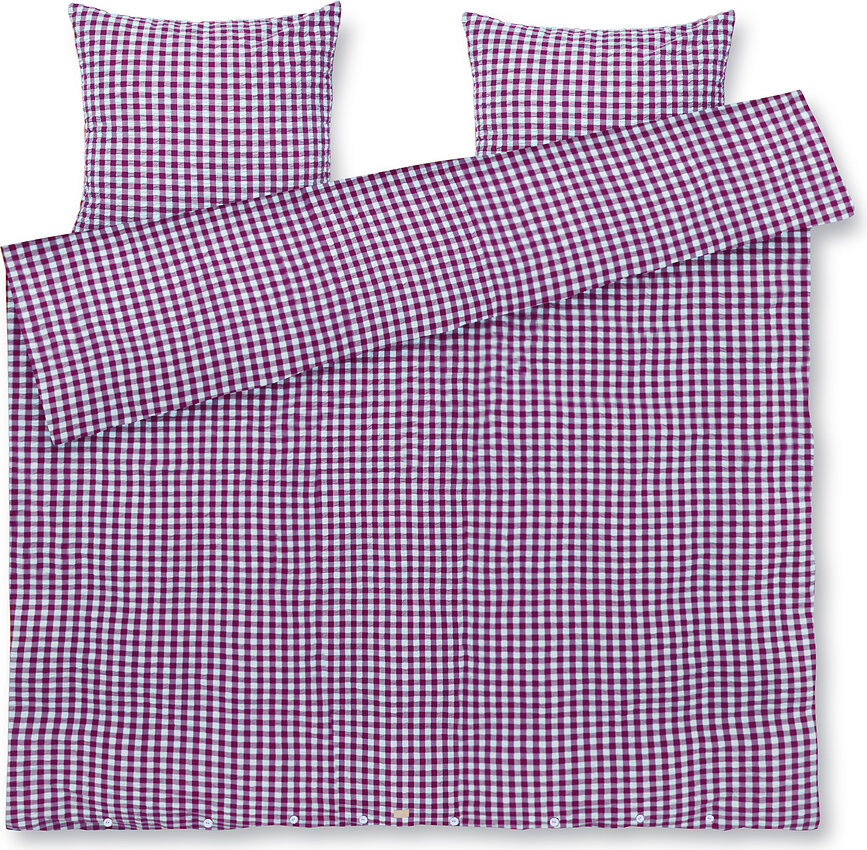 Posteljnina Bæk&Bølge 220 x 220 cm, vijolično-mint, z 2 prevlekama za vzglavnik 50 x 60 cm