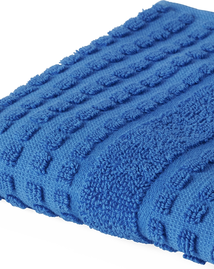 Toalla Facial Juna Check, 30 x 30 cm, blanca