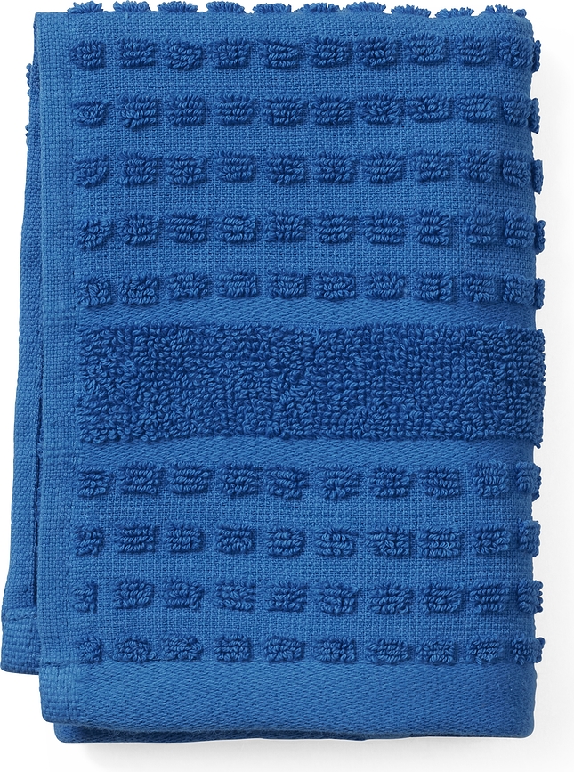 Toalla Facial Juna Check, 30 x 30 cm, blanca