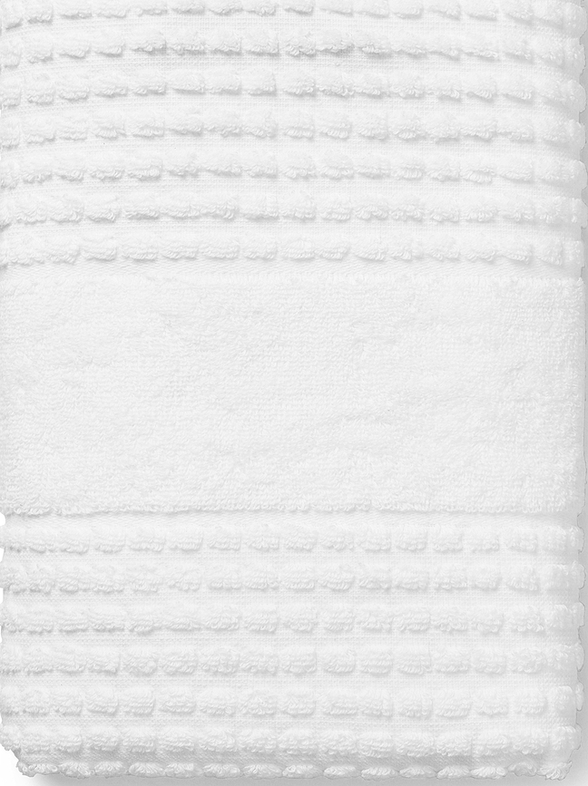 Toalla Juna Check, 50 x 100 cm, blanca