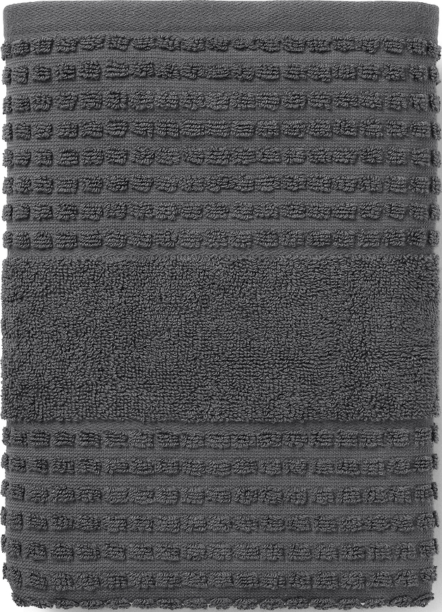 Toalla Juna Check, 50 x 100 cm, gris oscuro