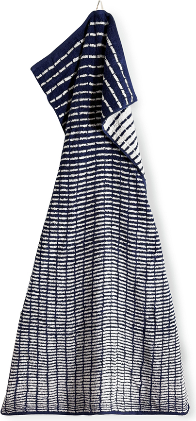 Toalla Nuance, 70 x 140 cm, azul marino y blanco