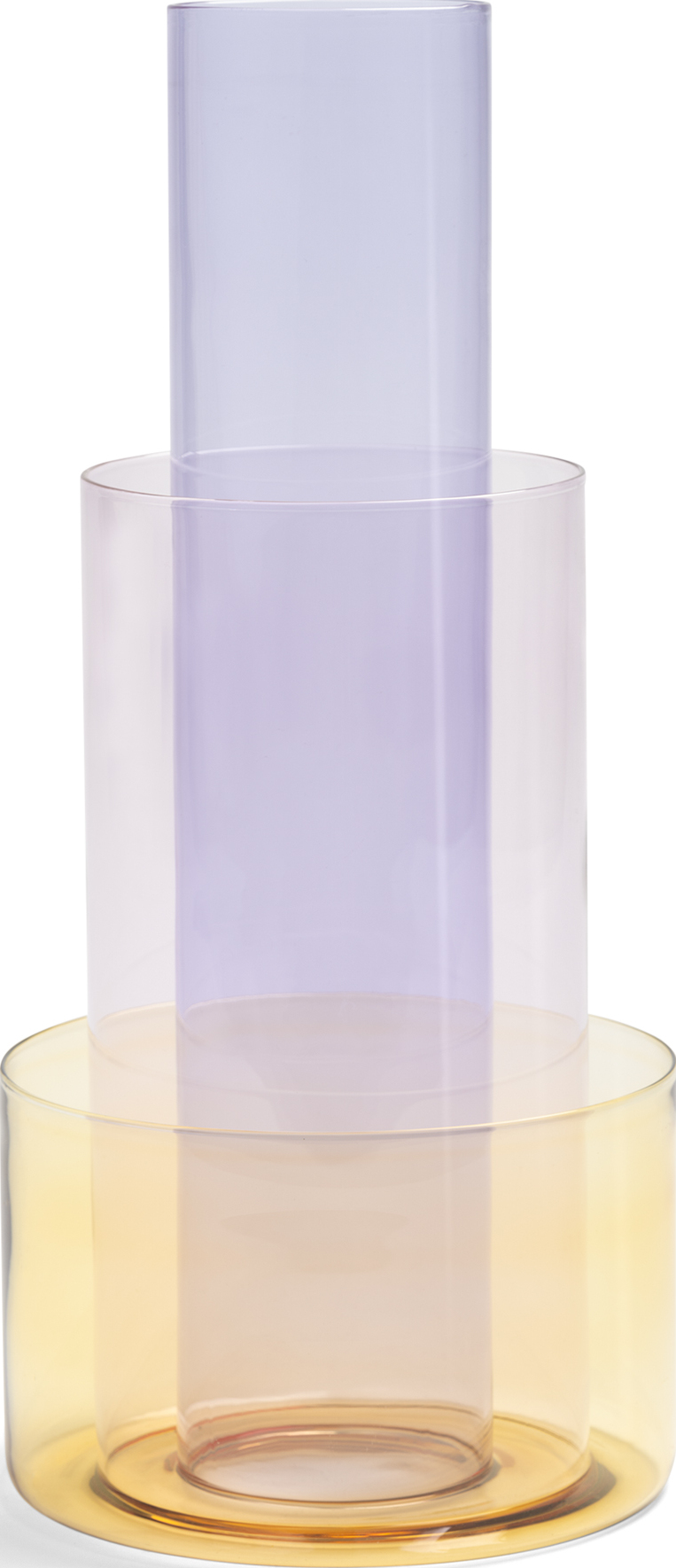Amphi Vase 32,5 cm, rosa-gelb