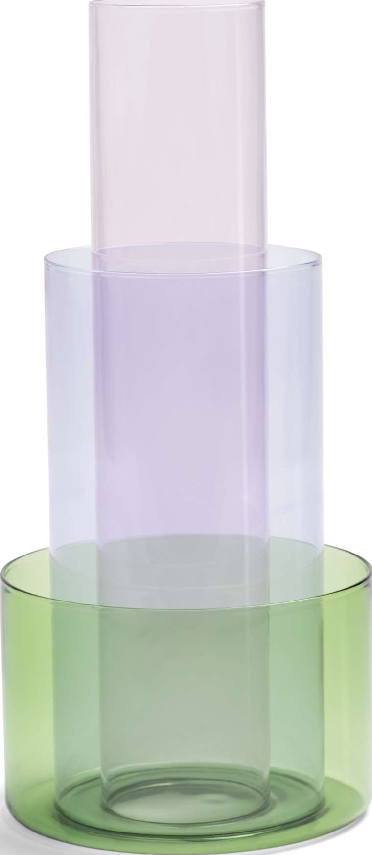 Amphi Vase 32,5 cm, rosa-grün