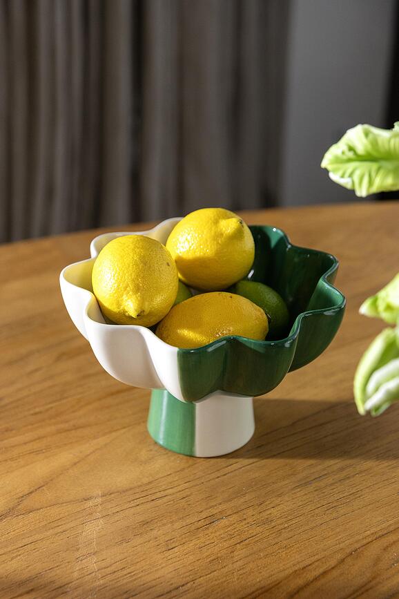 Bol pe picior Sun 20 cm verde