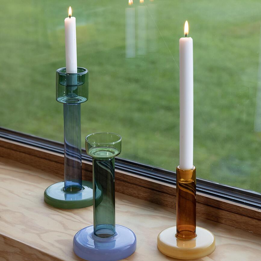 Bole Candle Holder 29 cm, sea
