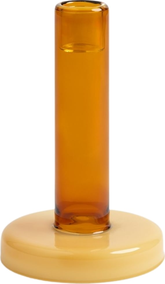 Bole Kerzenhalter 15 cm, bernsteinfarben