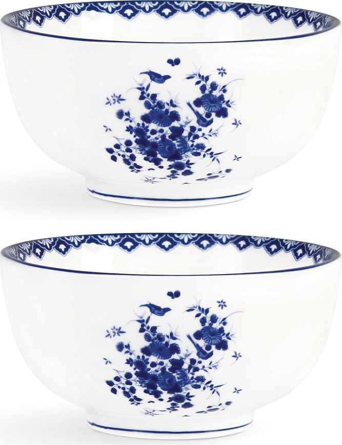 Bols à collation Delftware 14 cm, lot de 2