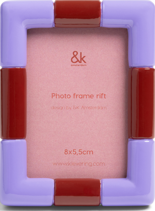 Cadre photo Rift rectangulaire 5,5 x 8 cm, lilas
