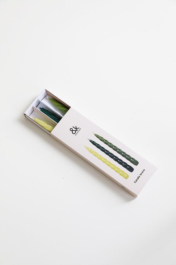 Candele Bravo colorate, 3 pz.