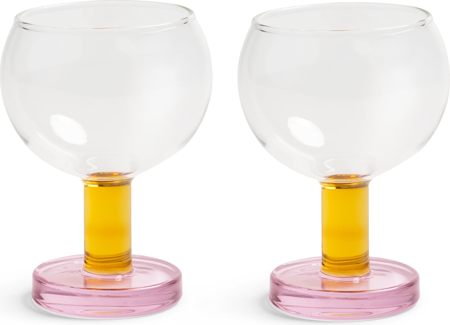 Cantine Gläser 200 ml, gelb-rosa, 2 St.