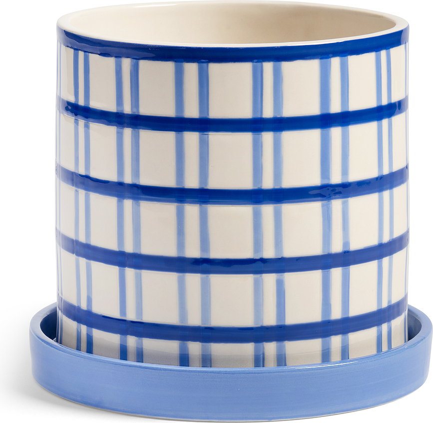 Clash Grid Pot with Saucer 18 cm