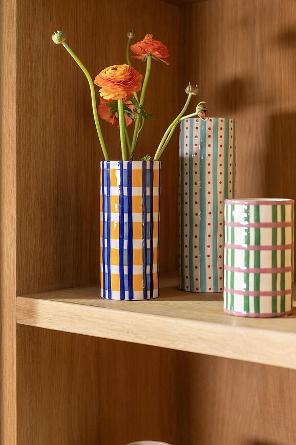 Clash Check Vase 18 cm
