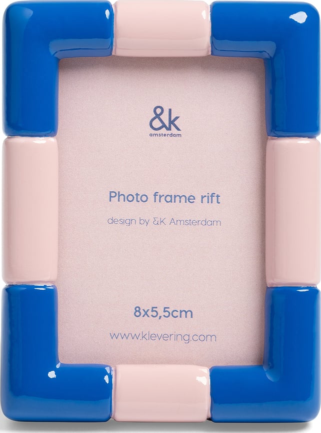 Cornice portafoto Rift rettangolare 5,5 x 8 cm, blu navy