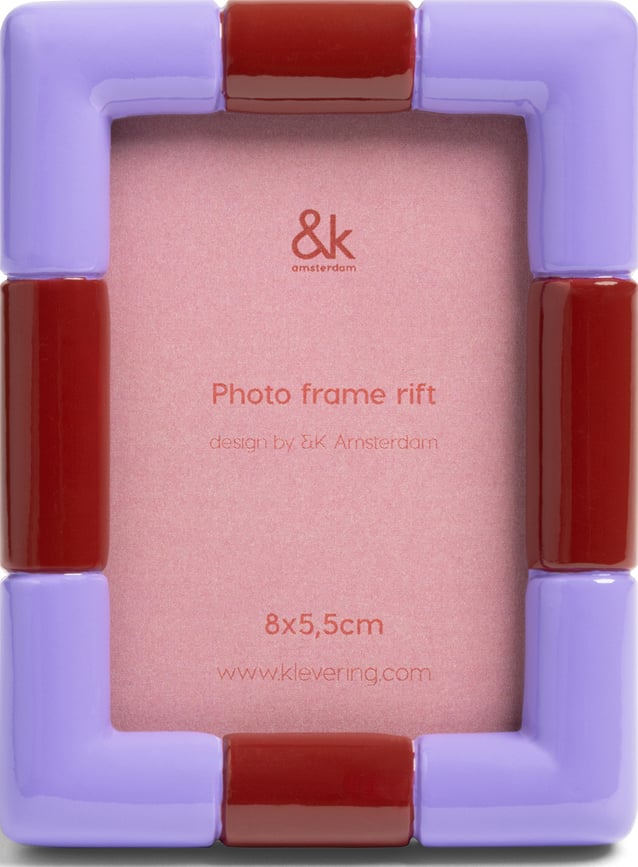 Cornice portafoto Rift rettangolare 5,5 x 8 cm, lilla