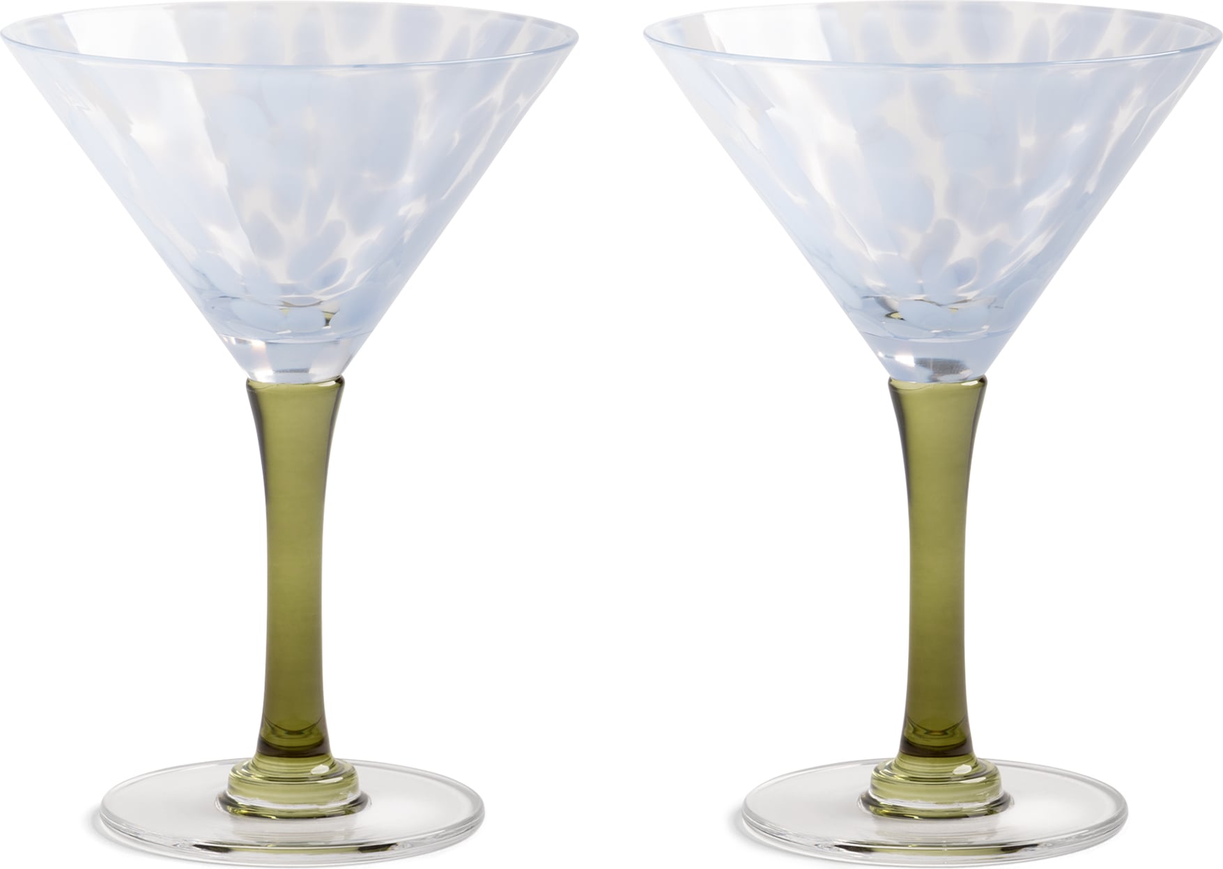 Coupe Cocktailgläser 14 cm, grün, 2 St.