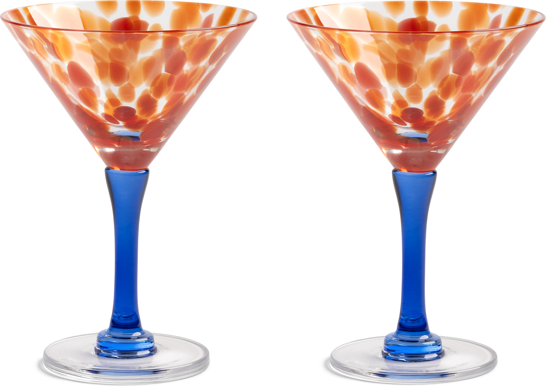 Coupe Cocktailgläser 14 cm, rot, 2 St.