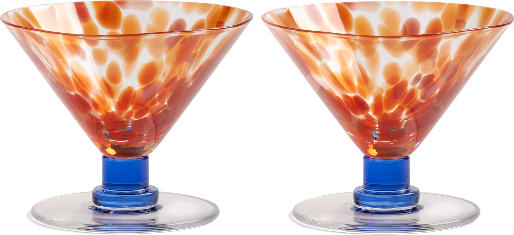 Coupe Cocktailgläser 9 cm, rot, 2 St.