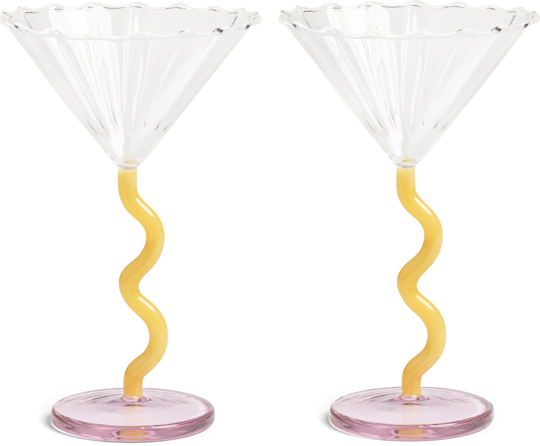 Curve Cocktailgläser 150 ml, karamell, 2 St.