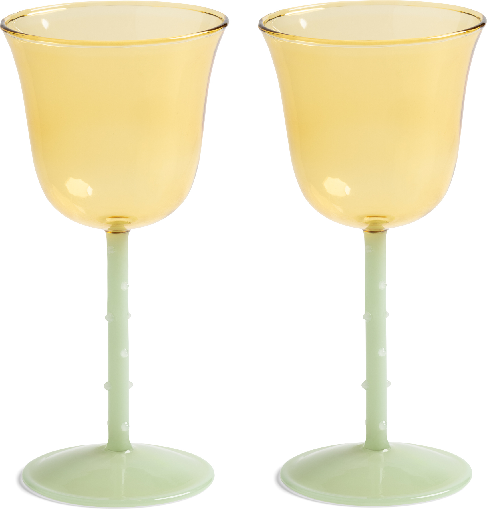 Dot Weingläser 180 ml, gelb, 2 St.