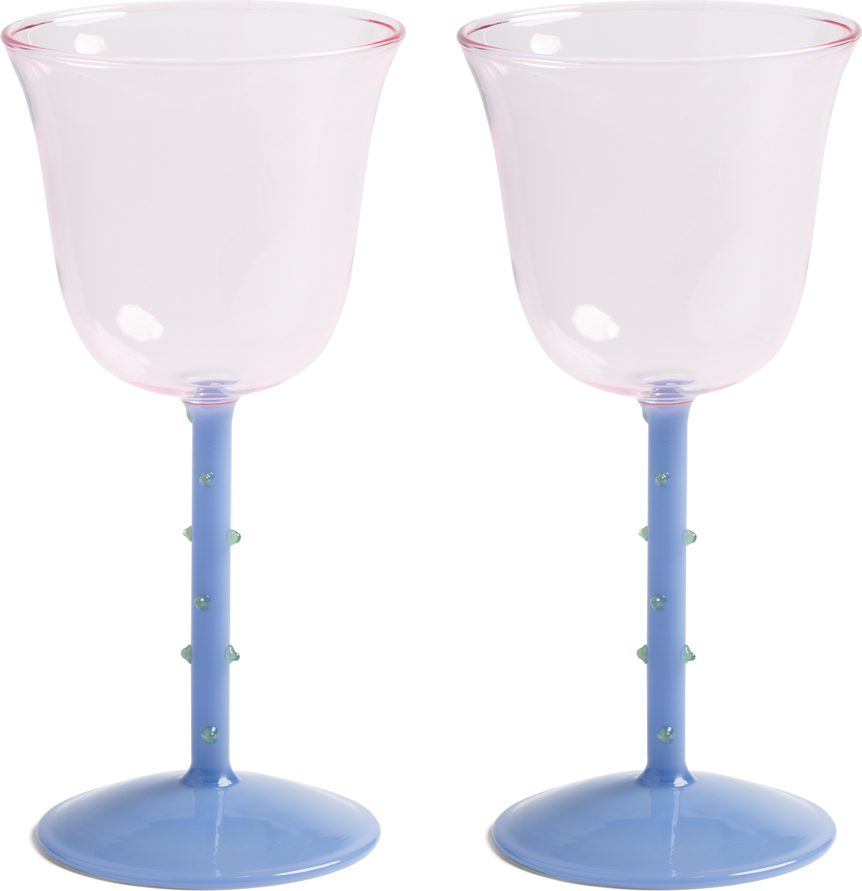Dot Weingläser 180 ml, rosa, 2 St.