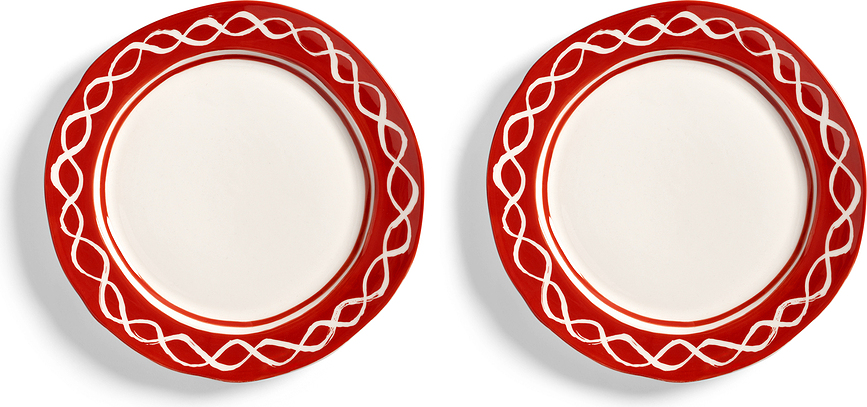 Festivo ontbijtborden 22,5 cm, rood, 2 st.