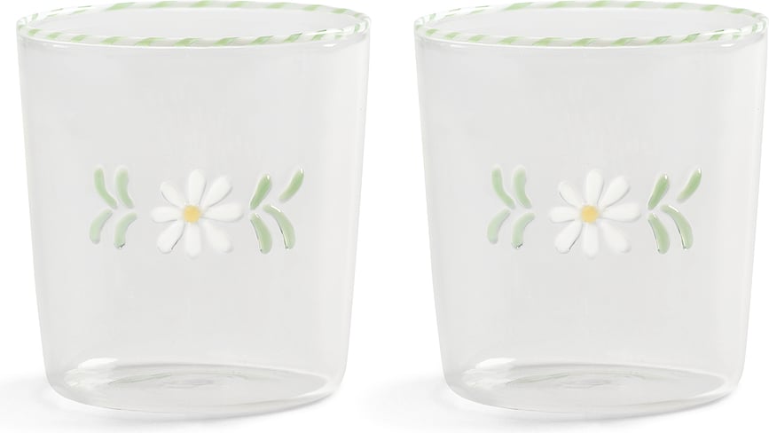 Flora glas 300 ml, vita, 2 st