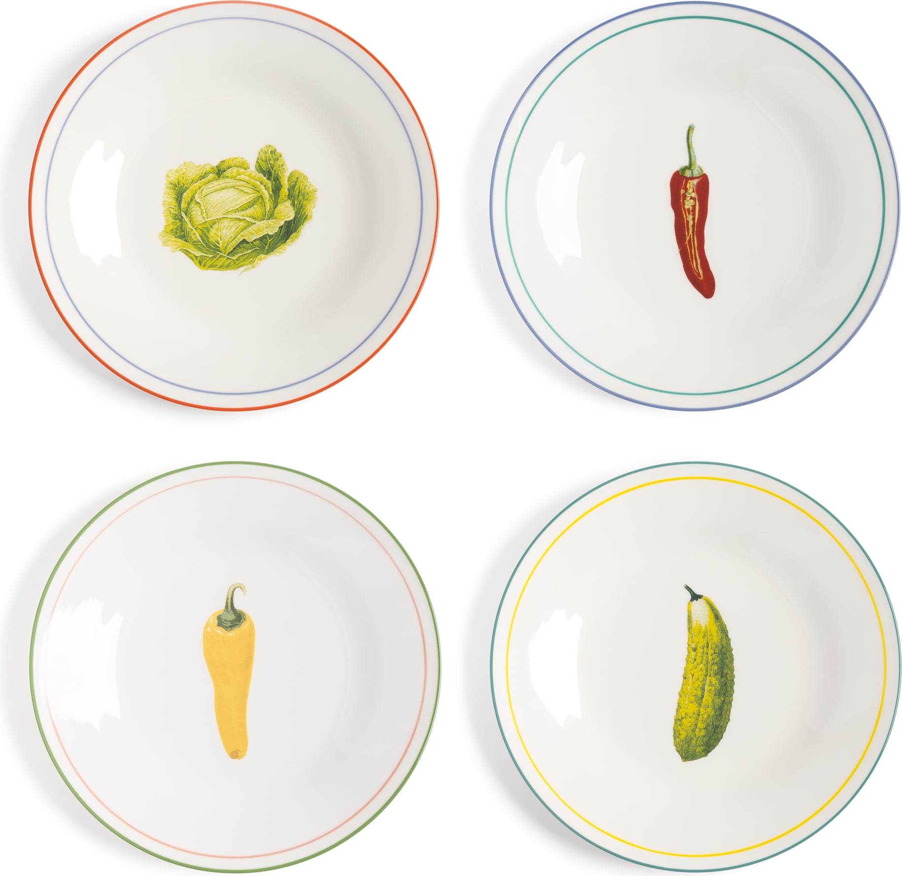 Frühstücksteller &K Vegetable 21 cm, 4 St.