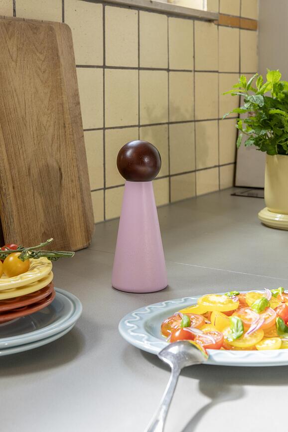 Halma L salt- eller peberkværn, rosa