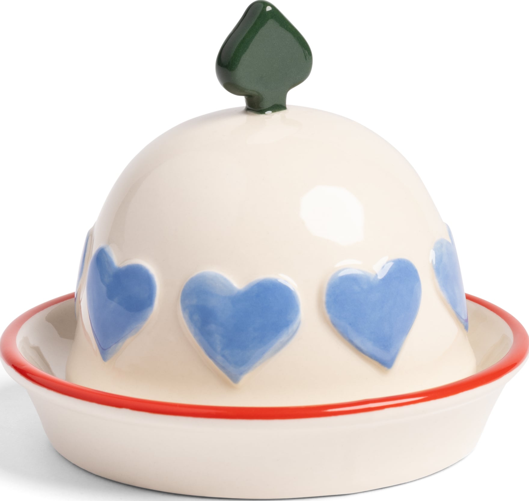 Hearts Butterdose 8 cm, blau