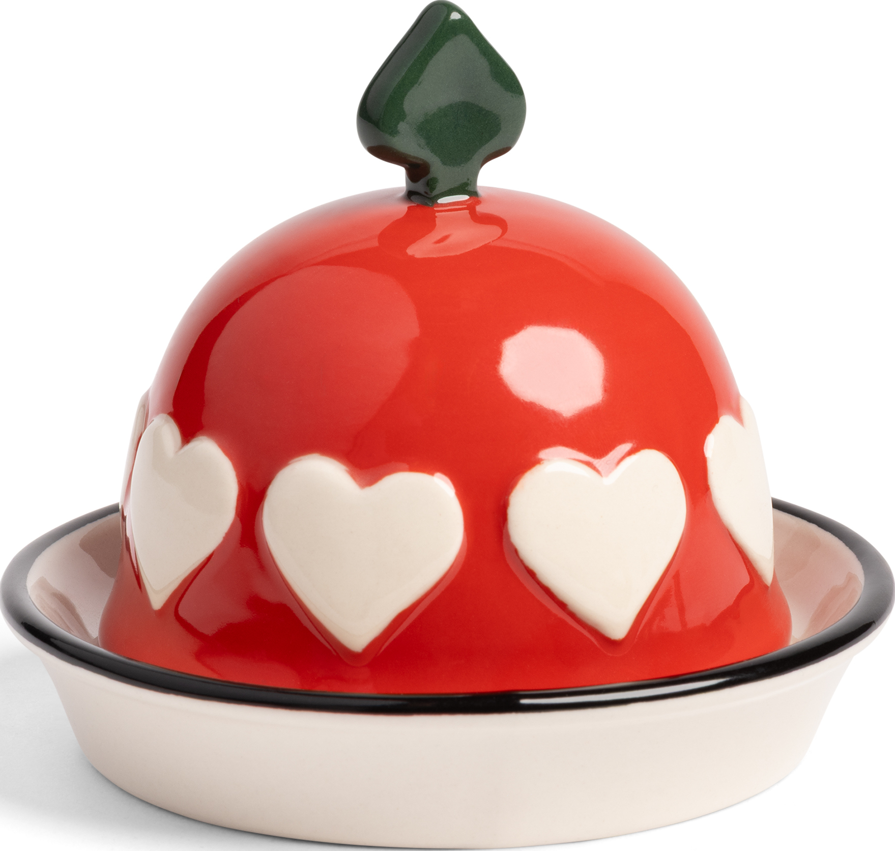 Hearts Butterdose 8 cm, rot