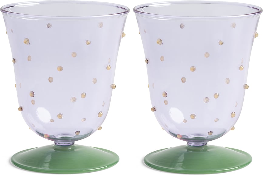 Kieliszki do wody Dot 200 ml fioletowe 2 szt.