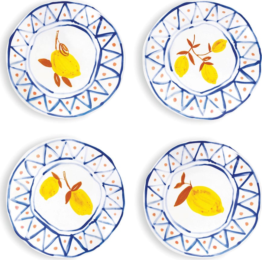 Lemon Moroccan Dessert Plates 16 cm, 4 pcs.